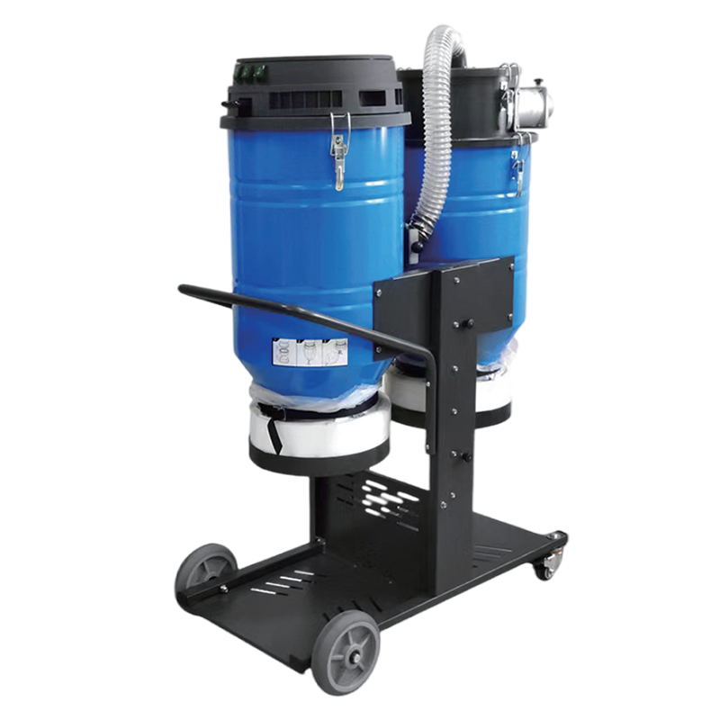 Aspirador industrial monofásico com saco duplo e cano duplo